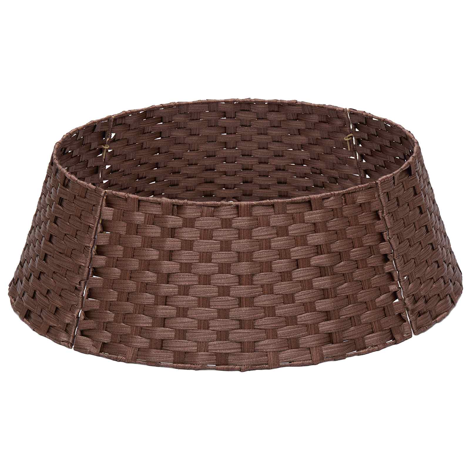 Weihnachtsbaumkragen Rund Dunkelbraun Ø 60 X 22 Cm Poly-rattan Vidaxl