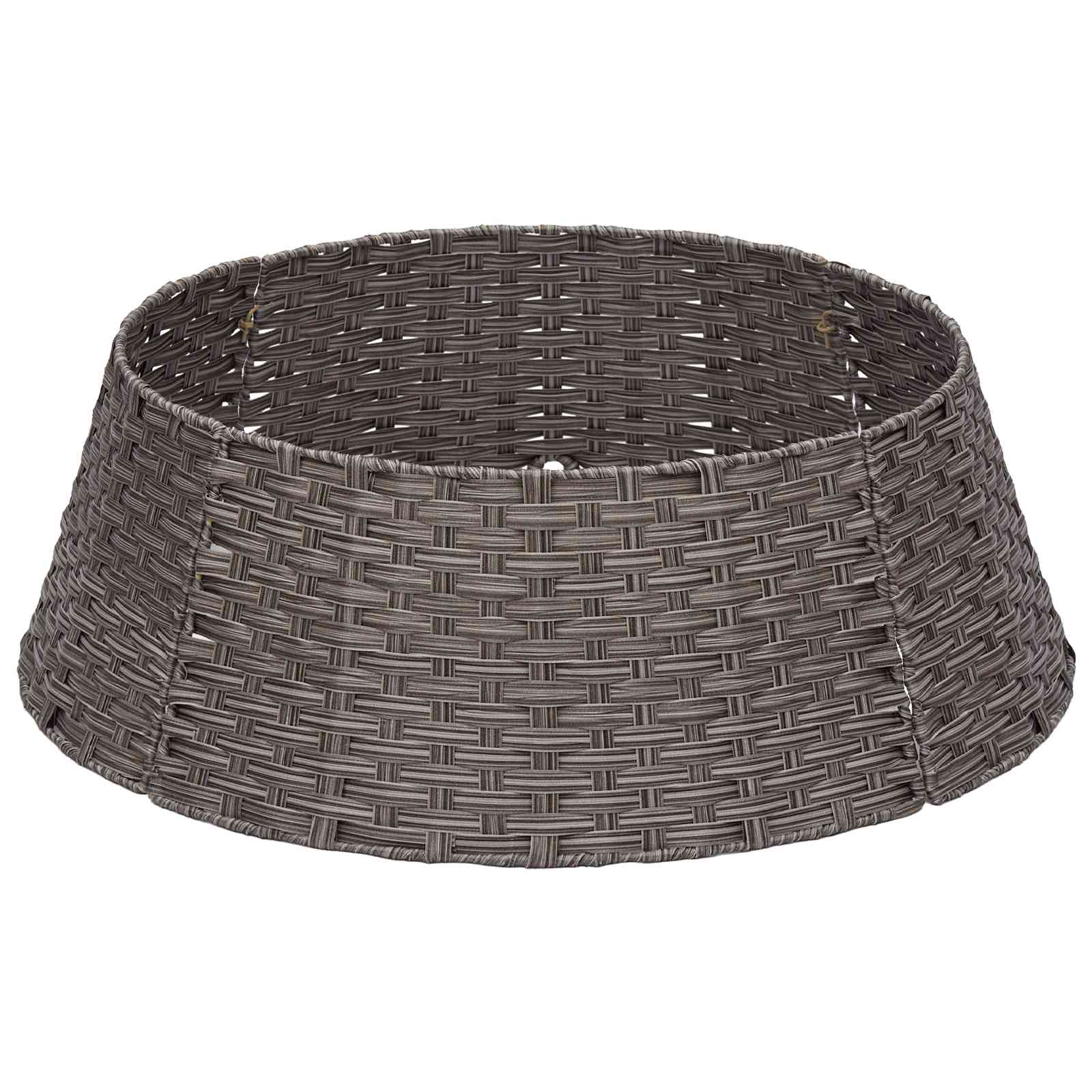 Weihnachtsbaumkragen Rund Grau Ø 45 X 22 Cm Poly-rattan Vidaxl
