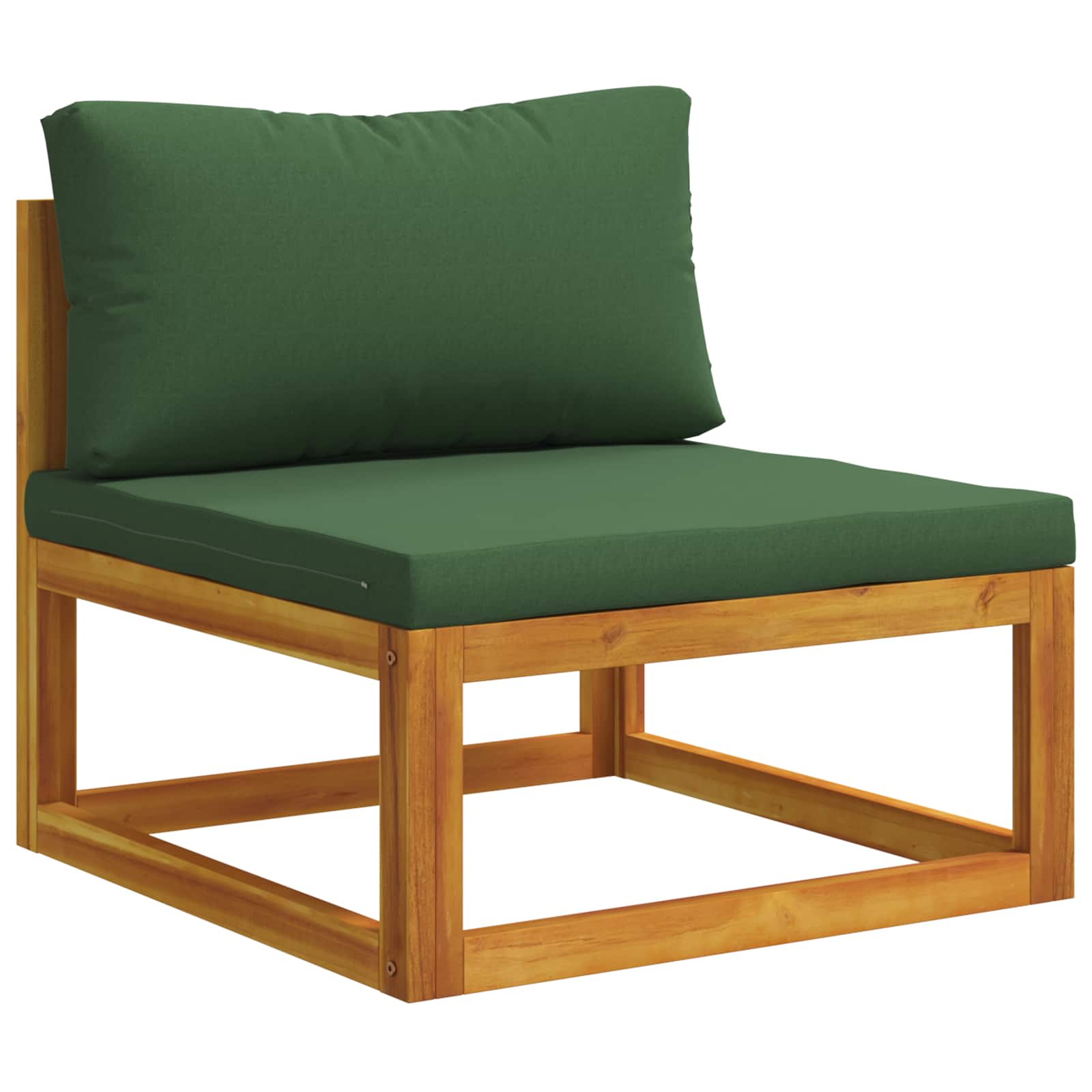Vidaxl Sectional Middle Sofa With Cushions Solid Acacia Wood Natural