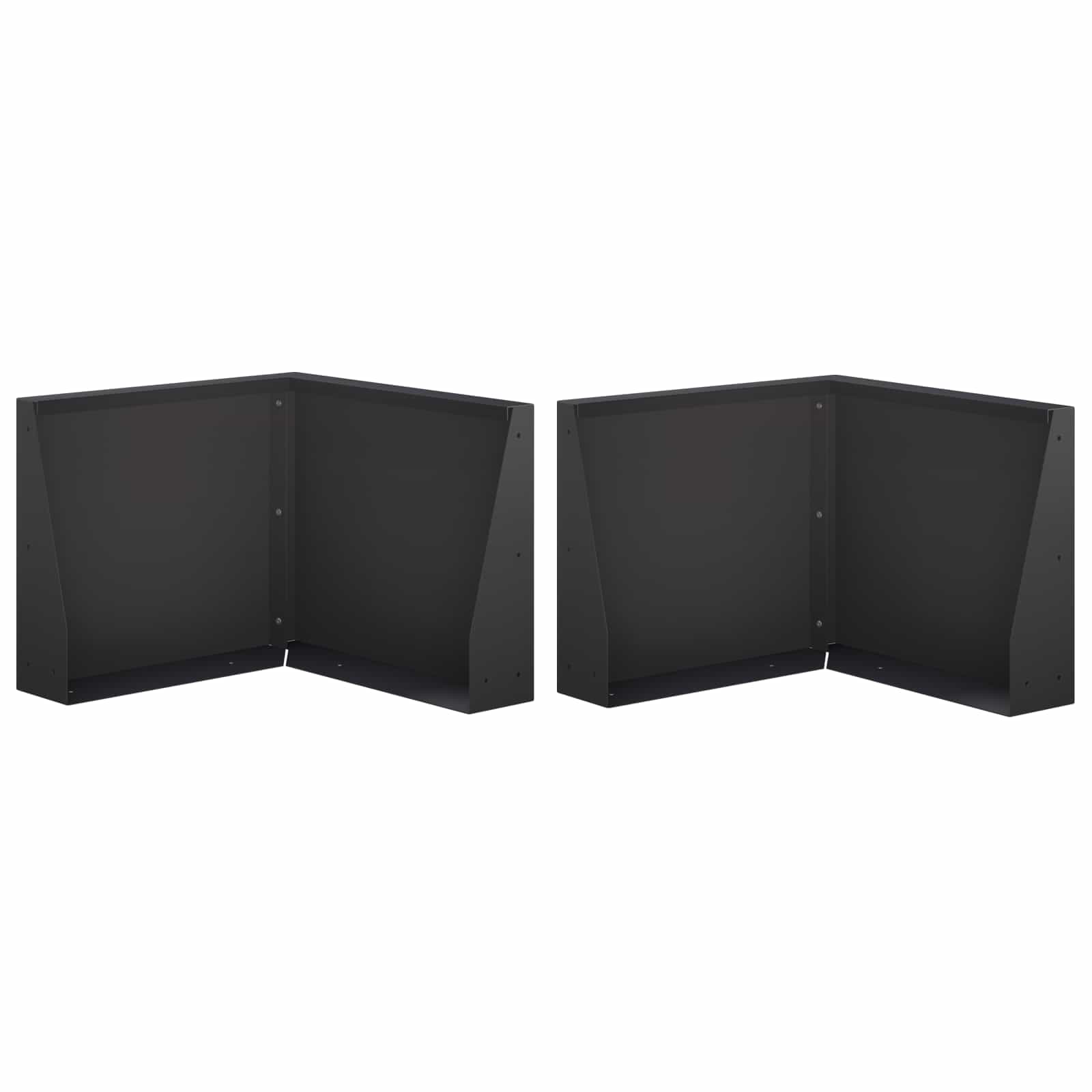 Vidaxl Retaining Wall 2 Pcs 50 X 50 X 50 Cm Steel Black