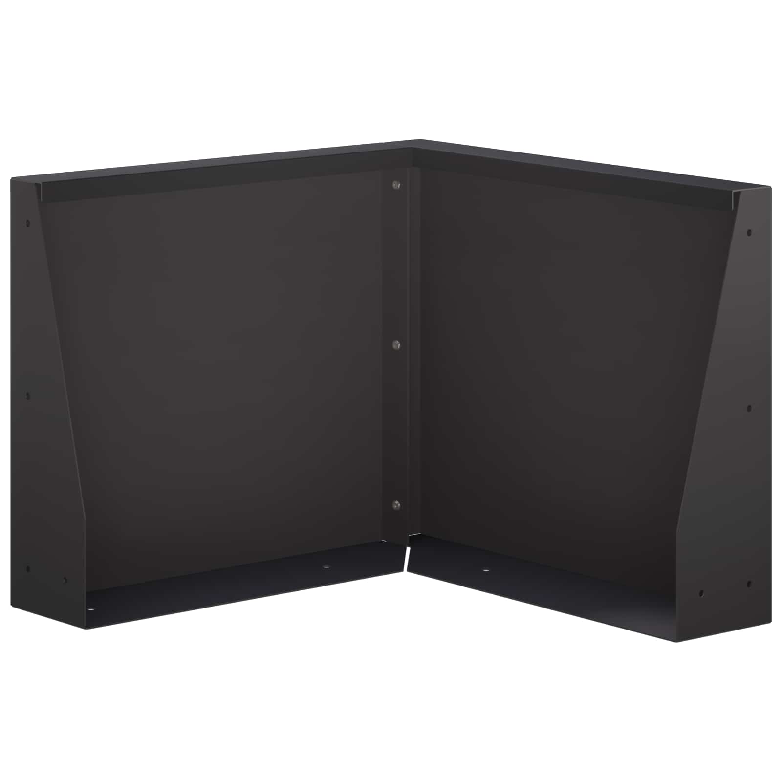 Vidaxl Retaining Wall 50 X 50 X 40 Cm Steel Black