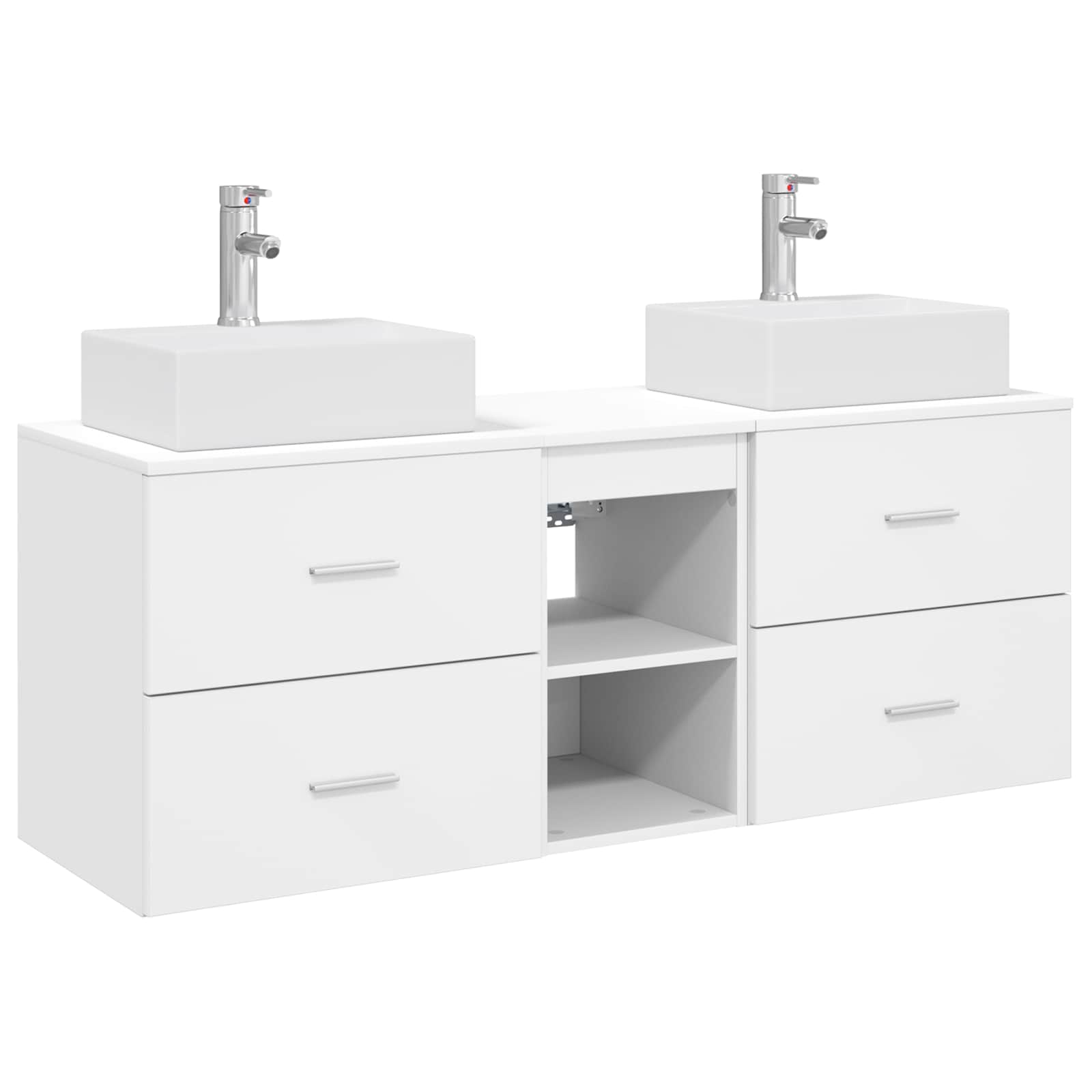 Vidaxl Bathroom Cabinet Set 3 Pcs White 129 X 41 X 79.5 Cm