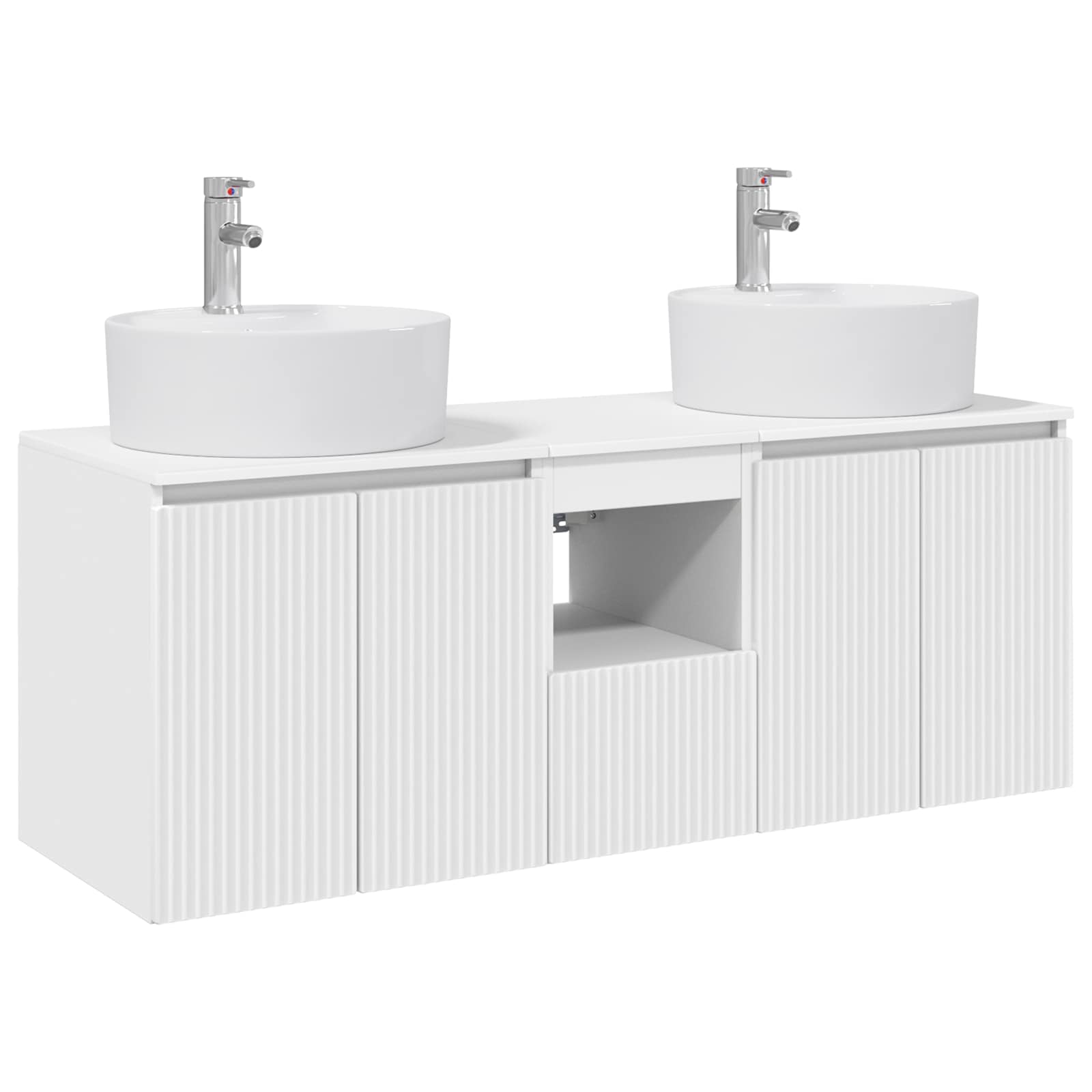 Vidaxl Bathroom Cabinet Set 3 Pcs White 129 X 44.5 X 82 Cm