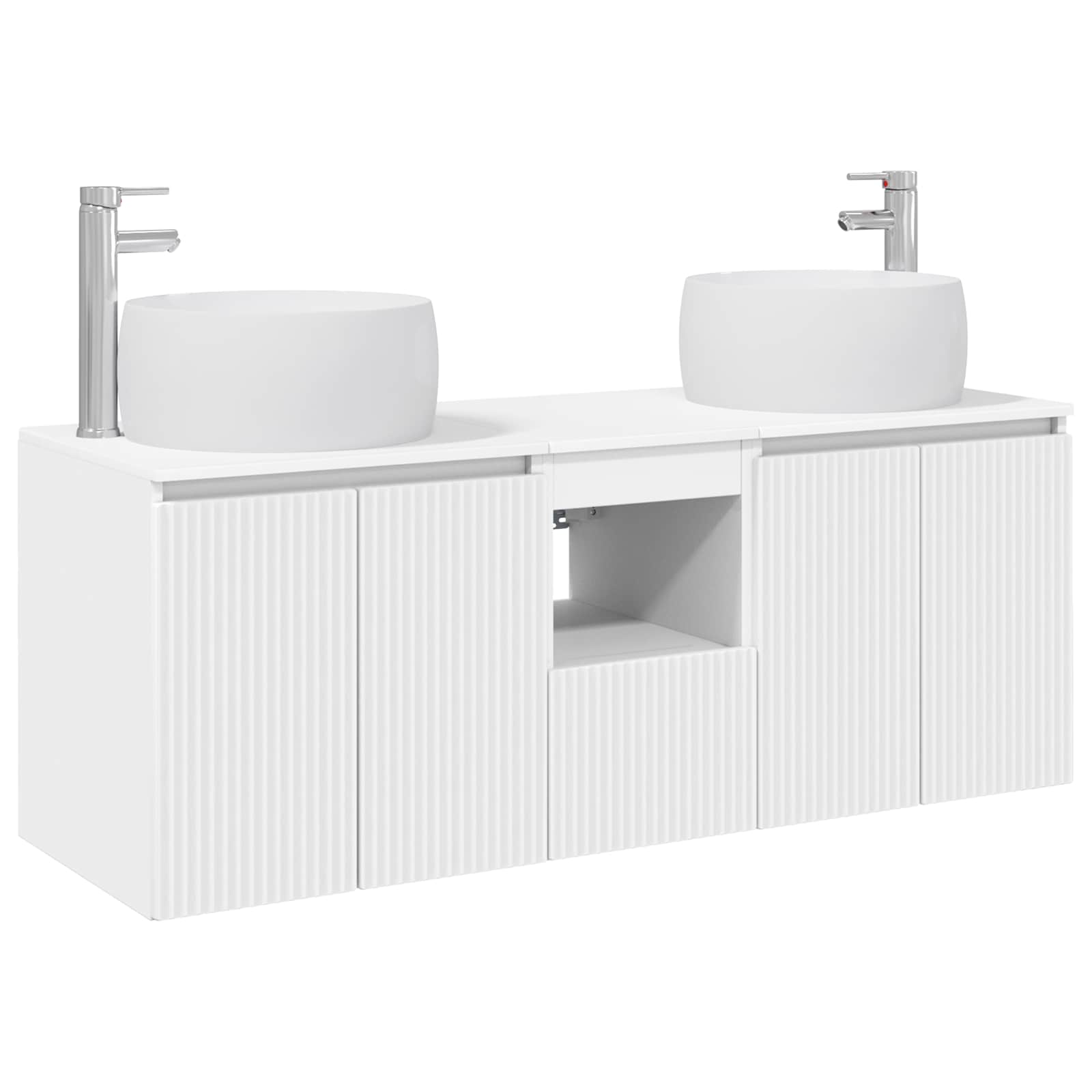 Vidaxl Bathroom Cabinet Set 3 Pcs White 49.5 X 44.5 X 66 Cm