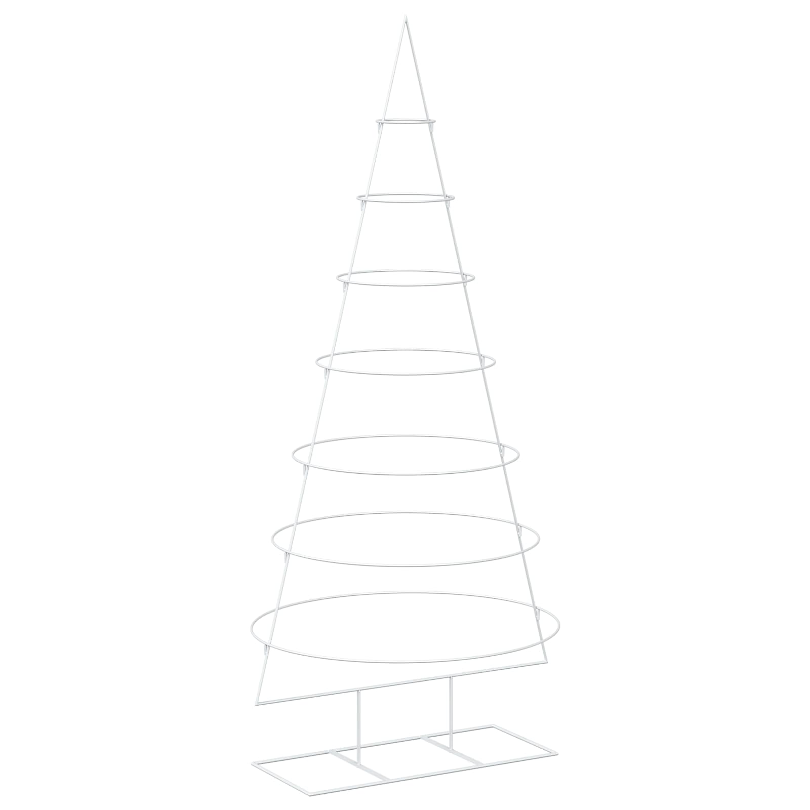 Vidaxl Metal Christmas Tree With Stand Kuopio 210 Cm Steel White