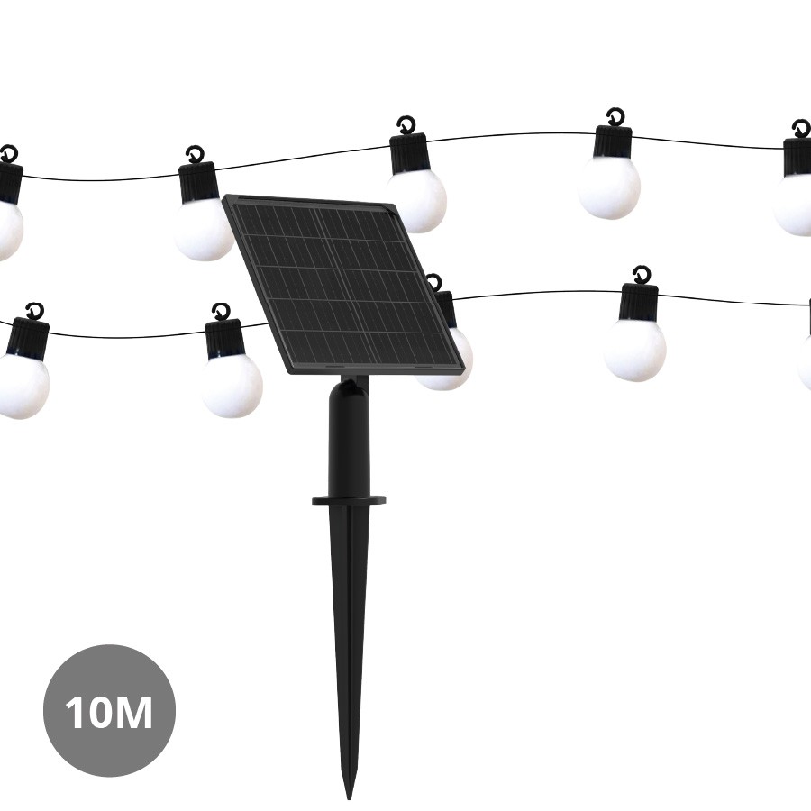 Dekoratives Solarlichterkabel 10 M 20 Lichter 2300k Ip65