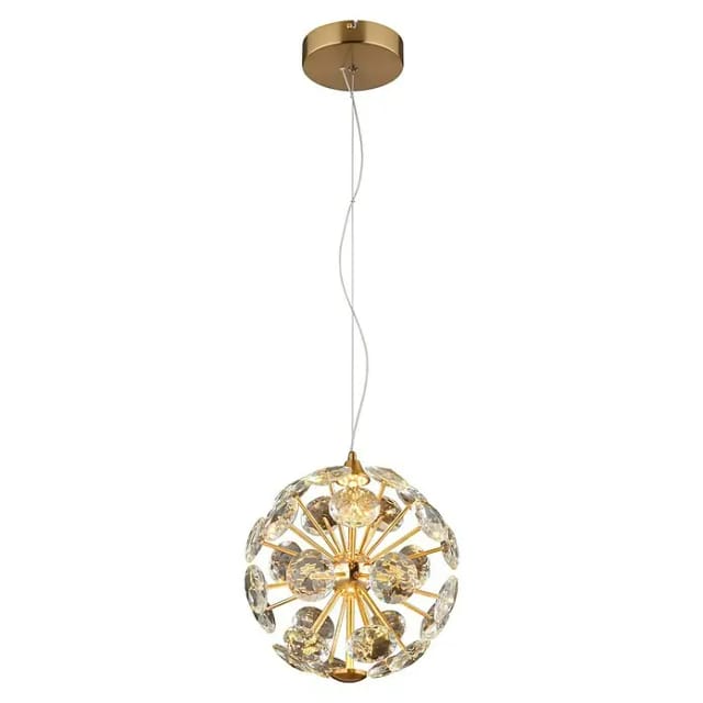 Pendellampe Hängeleuchte Esstischlampe Gold Kristall Wohnzimmerlampe H 150 Cm