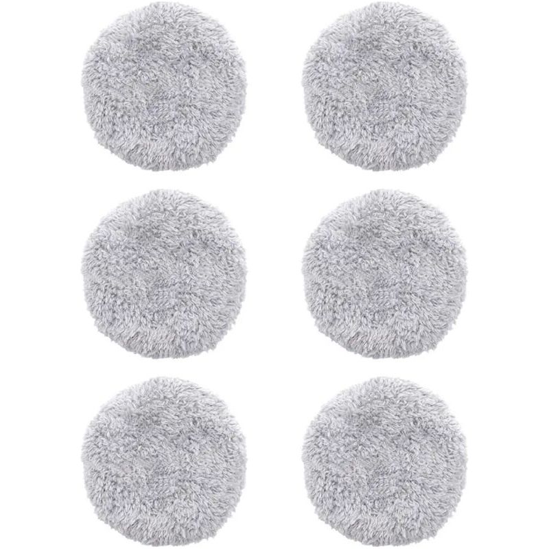 6 Pieces De Remplacement De Chiffon De Vadrouille Lavable Pour Hobot 168/188 Robot De Nettoyage De Vitres Tampons De Vadrouille En Microfibre Accessoires Reutilisables(12.512.5cm)