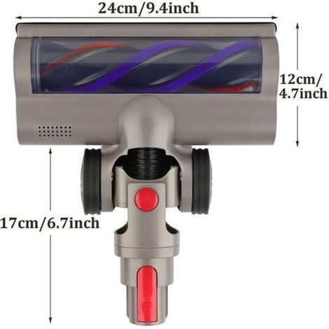 Bürste Für Dyson V7, V8, V10, V11 Und V15 Staubsauger, Direktantrieb-turbo-reinigungsbürste Mit 4 Led-leuchten