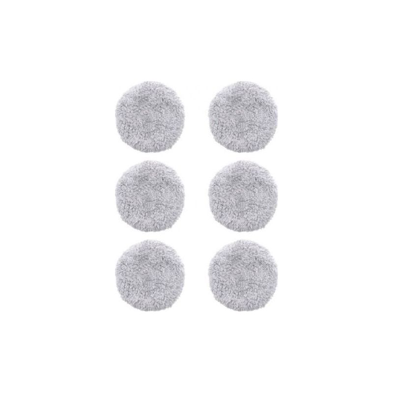 Lot De 6 Pieces De Remplacement De Chiffon De Vadrouille Lavable Pour Hobot 168/188 Robot De Nettoyage De Vitres Tampons De Vadrouille En Microfibre Accessoires Reutilisables,modele:gris