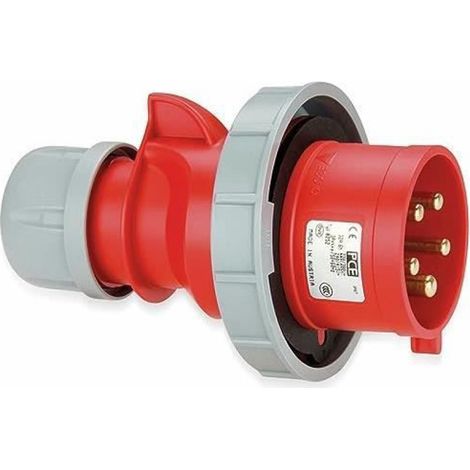 Cee-stecker - Drehstecker 32a 5p 6h - Rot - Ip67