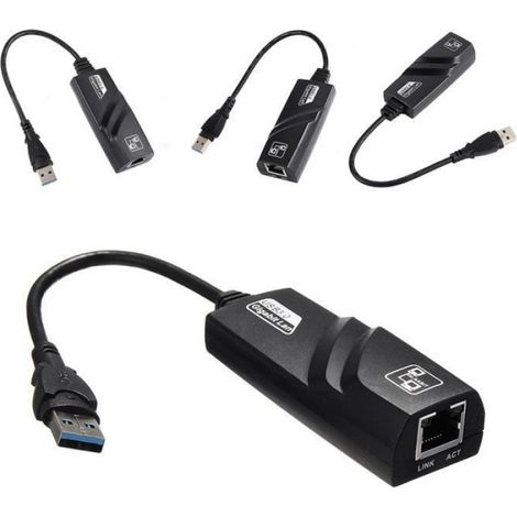 Usb 3.0 Ethernet-adapter – Cprorpo – Gigabit Rj45 – 10/100/1000 Mbit/s – 3 Usb 3.0-anschlüsse – Schwarz