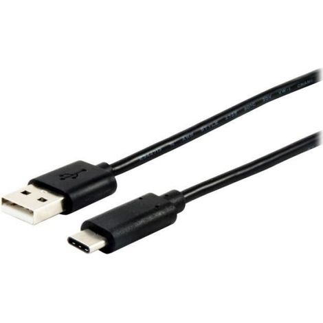 Equip Usb-c-kabel 1 M Schwarz - Usb 2.0 3a Umspritzt