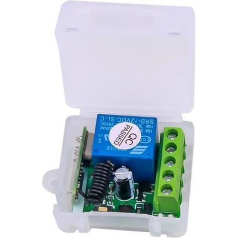Schwarzer, Drahtloser Ein/aus-fernbedienungsschalter (433 Mhz, 220 V, 10 A, 12 V, 1-kanal-relais-sender-empfänger-modul) Für Fernseher