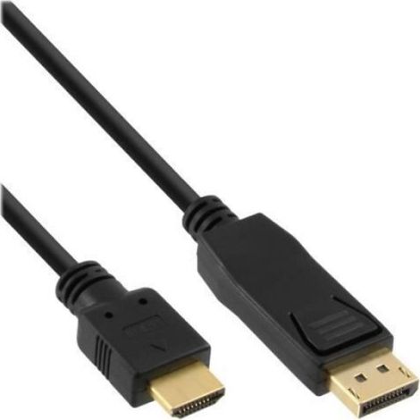 Inline-displayport (stecker) Auf Hdmi (stecker) Kabel, 1,5 M – Schwarz – Video & Audio – 4k-kompatibel