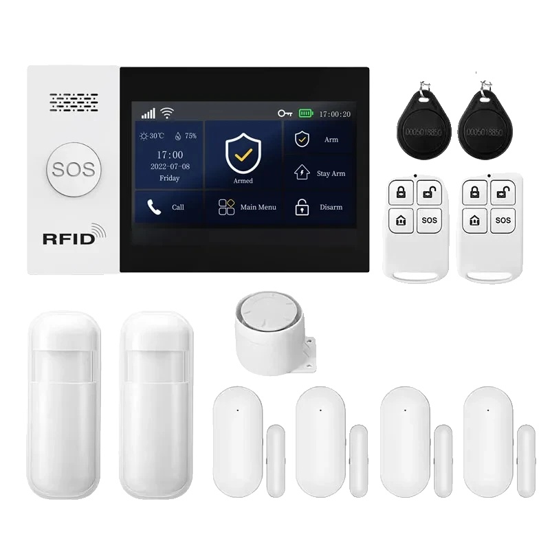 Diebstahlalarmanlage, Drahtlose Kommunikation, Smart-home-kompatibel, 2g-wlan-kit