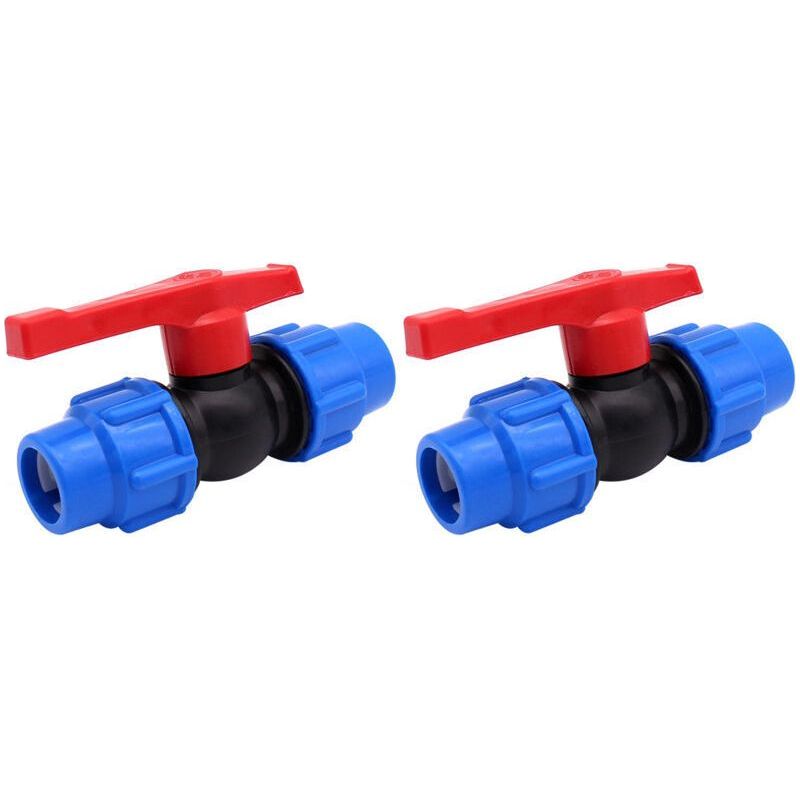 Ecleanfy – 2er-pack Absperrventil Für 25-mm-wasserleitungen Aus Hochdichtem Oder Alkalischem Polyethylen.