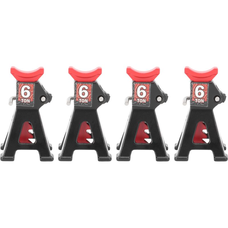 Set Mit 4 Verstellbaren Mini-wagenhebern Aus Aluminiumlegierung Für 1/24 Rc-cars (scx24), Schwarz