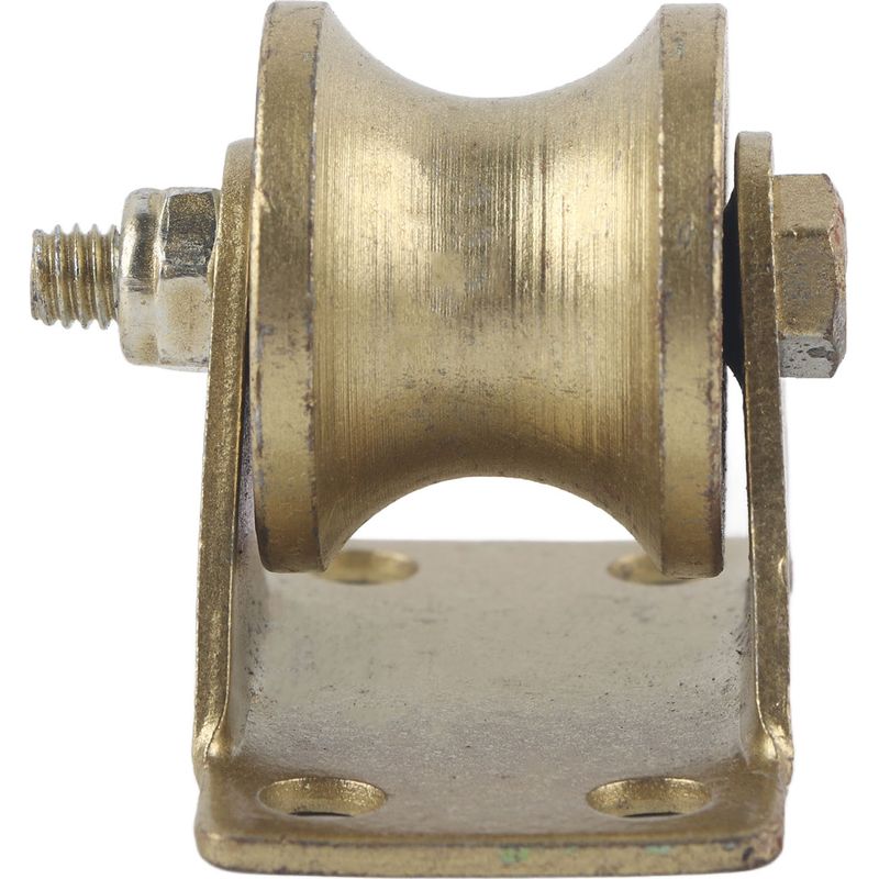 Nutrolle Für Schiebetor, Stahlseil, Rolle Mit Stütze, 32 Mm (1,3 Zoll), Schwerlast-schwenkrad, Führungswagen Für Metallzaun, Paar À 1 Stück.