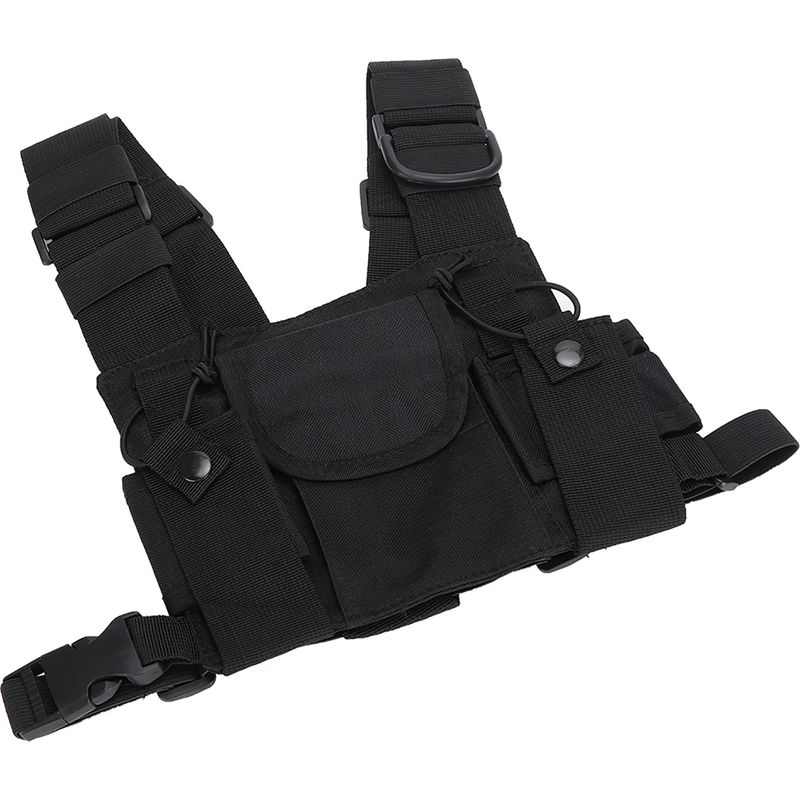 Hochwertiger Doppelbrustgurt Für Funkgeräte, Fronttasche, Für Feuerwehr Und Militär.