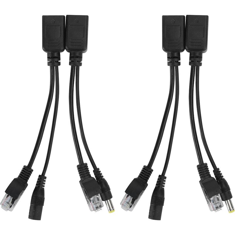 2 Paar Poe-stromversorgungs-splitter Netzwerk-kameramodul-separator Überwachungsgeräte 12v