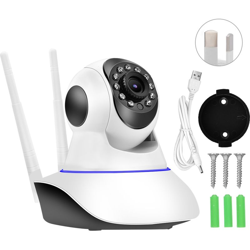720p Hd Ptz Wlan-kamera, Babyphone Mit Dualantenne, Infrarot-nachtsicht, 1mp Überwachungskamera (100-240v Au)