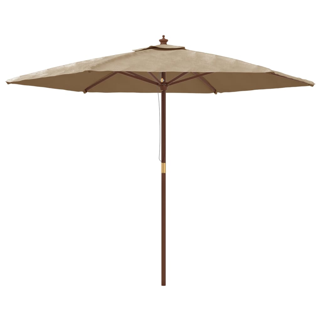 Maison Exclusive - Sonnenschirm Mit Holzmast Taupe 299x240 Cm