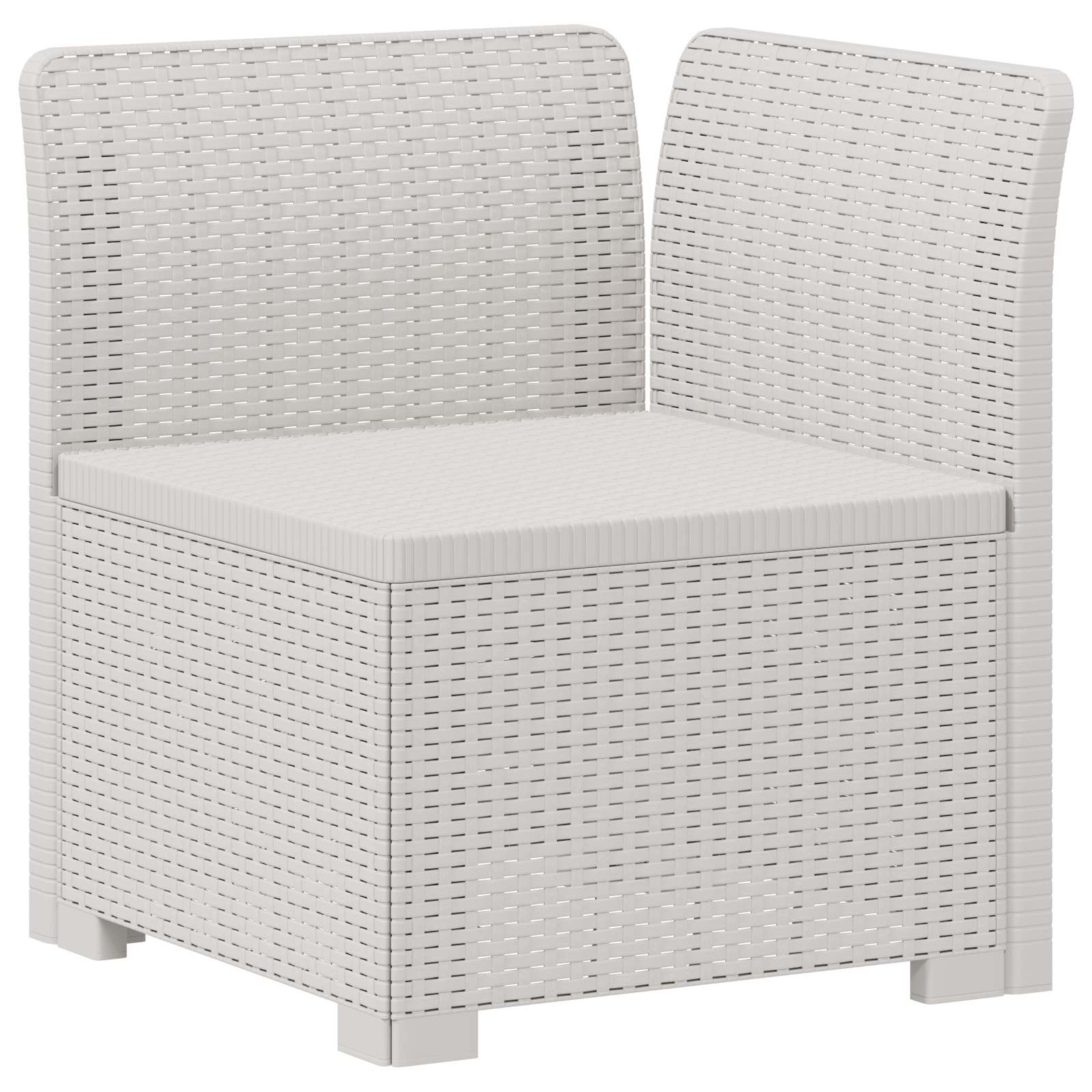 Maison Exclusive - 1-sitzer Garten-sofa Rattan-look Pp Weiß 62 X