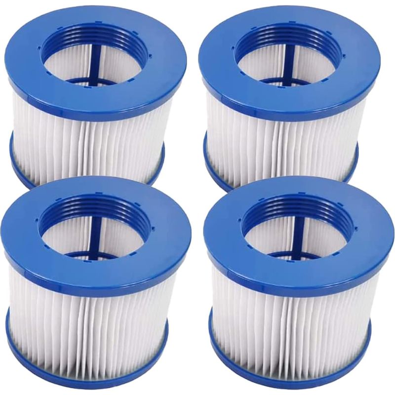4 Stück Infinite Schraubfilterkartuschen Für Whirlpools, Schraubfilter Für Whirlpools 75 X 100 Mm, Whirlpoolfilter Für Lumix Schraubfilter, Filterkartusche Für Clever Spa, Filter Für Whirlpools.