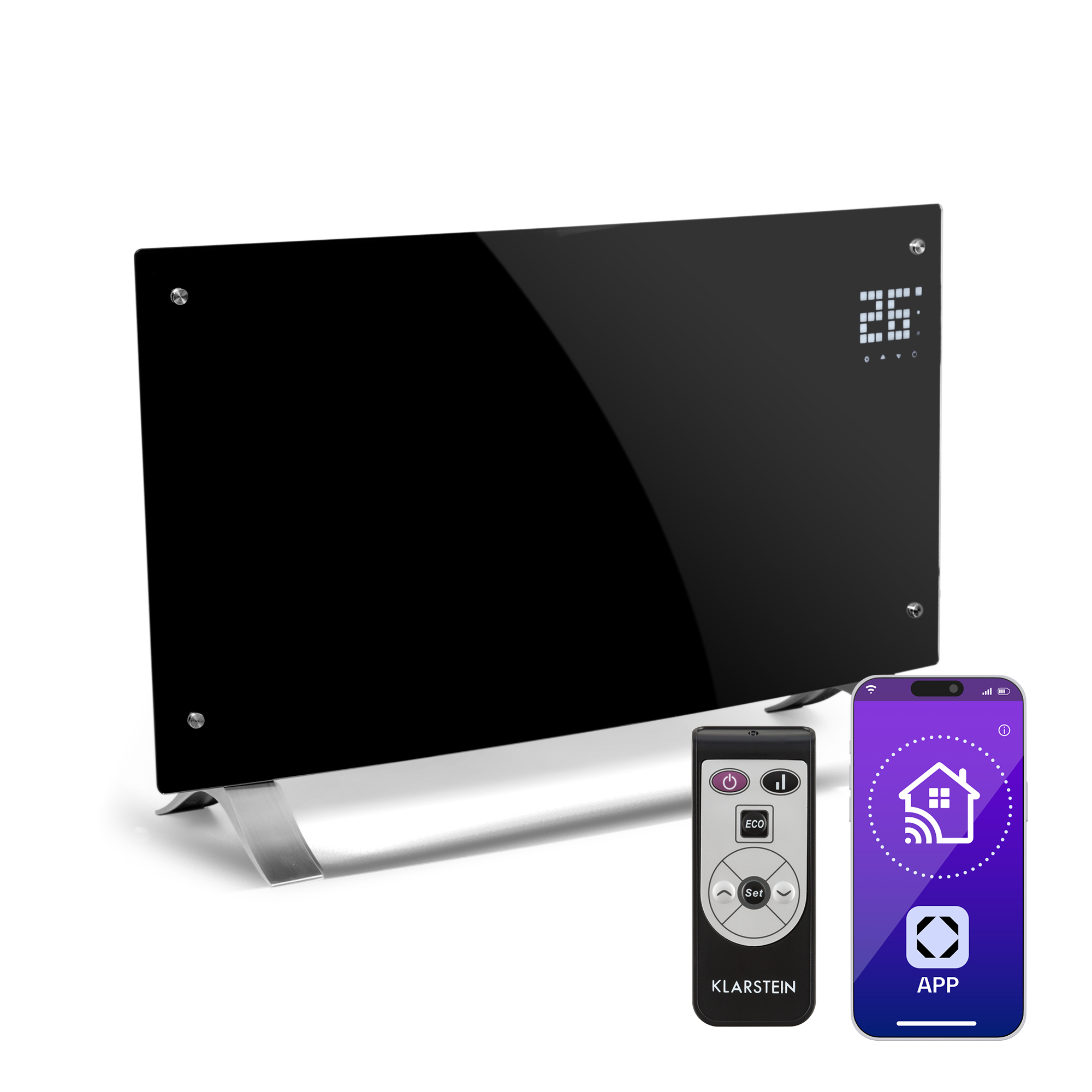 Bornholm Curved Smart Konvektionsheizgerät 2000 W App-steuerung Timer