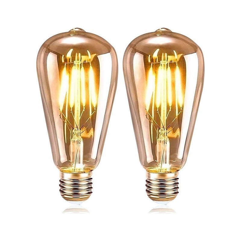 2 Ampoules E27 Ampoule Led Ampoule Ampoules Led Ampoule À Vis Ampoules Rétro Ampoules À Économie D'Énergie Ampoules 2700k 6w Blanc Chaud