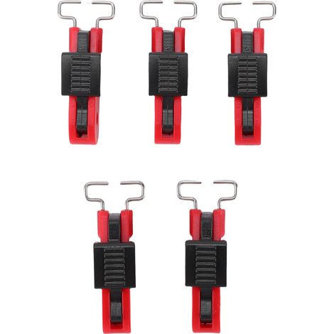 Lot De 5 Verrous De Sécurité Pour Disjoncteur Miniature Dzs10-2 – ,corps En Nylon Pa6/pa66, Goupille Inox, Installation Sans Outil, Pour Cadenas ≤ 8 Mm