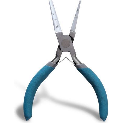Pince À Enrouler 6 Pouces, Outil De Boucle De Pliage De Fil Métallique À Nez Rond Avec Échelle Pour L'Artisanat De Bijoux À Bricoler Soi-même