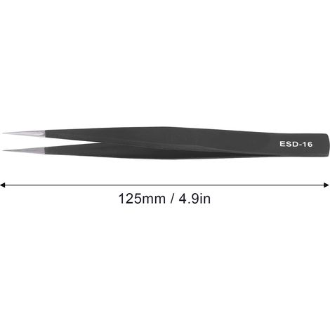 Pincettes Antistatiques Pointues Multifonctionnelles, En Acier Inoxydable, Réparation Recouverte De Plastique