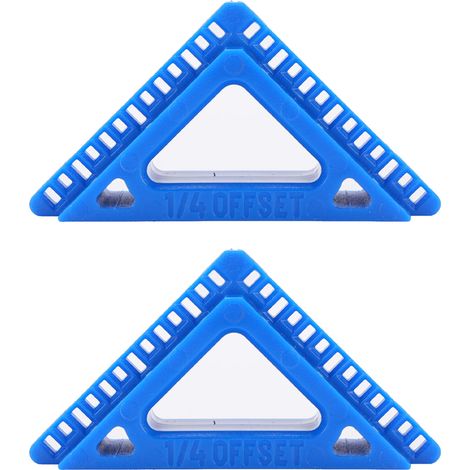 Outils De Révélation De Boîtier De Porte Et De Fenêtre, Outil De Garniture En Plastique Pour Le Travail Du Bois, Décalage De 1/4 À 3/16, Intervalle De 1/8 De Pouce, Bleu, 2 Pièces
