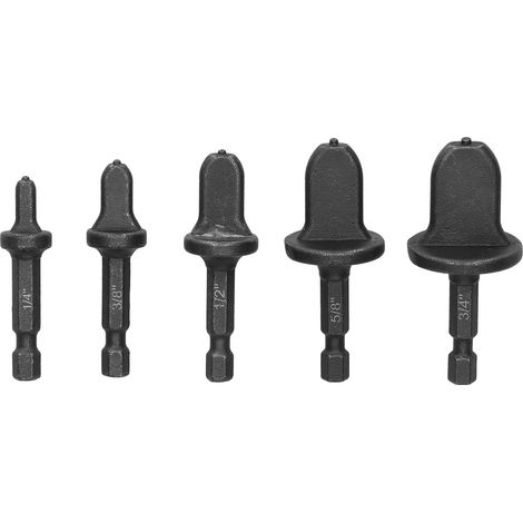 Kit D'Extension De Tuyau Évasé, Outil De Martelage, Foret À Tige Hexagonale En Métal, 5 Pièces