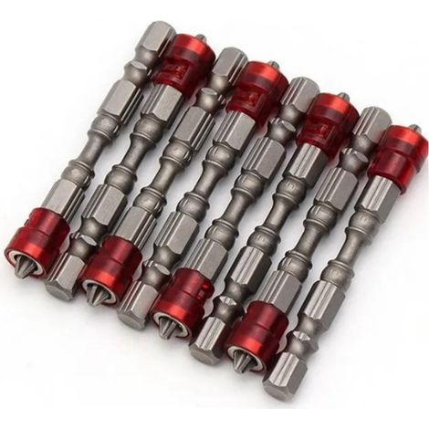 Embouts De Tournevis 65mm De Long, 10 Pièces, Fort Magnétisme Antidérapant, Embout Croisé Rouge