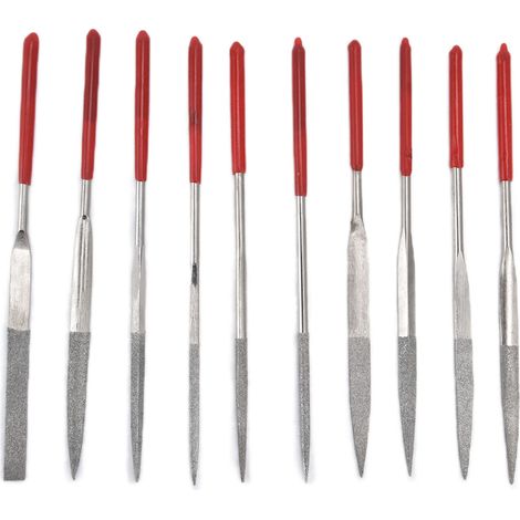 Ensemble De Limes À Aiguilles, 10 Pièces, Durcies, Robustes, Durables, Poignée Confortable, Limes À Bijoux Pratiques 4x160mm