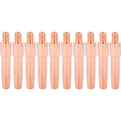 Embouts De Contact Pour Torche De Soudage L45 Mig, Buse Conductrice En Cuivre Rouge Pour Machine, 10 Pièces