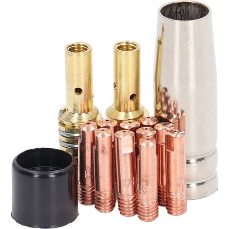 Accessoire De Pistolet De Soudage Mig, Torche En Cuivre, Pointe De Contact Conductrice, Buse À Gaz, Kit De Couvercle De Bielle, 14 Pièces