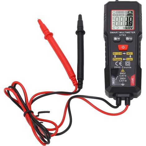 Multimètre Numérique Testeur De Tension 4000 Points, Haute Précision, Séquence De Phase, Fil Sous Tension, Reconnaissance Automatique Ht93