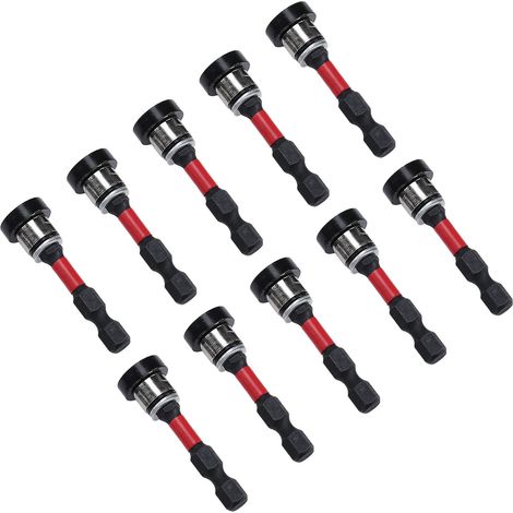 Jeu De Vis Magnétique Pour Cloisons Sèches, Embout Ph2, Tournevis À Profondeur Réglable Avec Collier En Aluminium Amovible, 10 Pièces