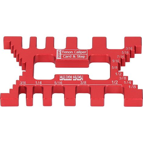 Gabarit À Queue D'Aronde Pour Le Travail Du Bois, Alliage D'Aluminium, Étrier À Tenon Impérial Métrique, Jauge De Hauteur, Table De Scie, Outil De Mesure, Rouge