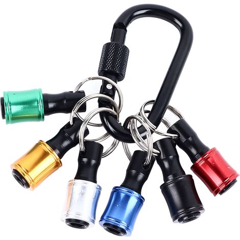 Adaptateur De Vis Autoperçante Porte-clés, Tournevis À Tige Hexagonale De 1/4 Po, Porte-embout, Barre D'Extension Portable À Changement Rapide