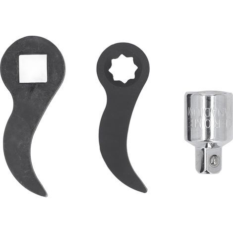 Têtes D'Adaptateur De Barre De Levier 3/8 Étoiles Et 1/2 Carrés, Outils De Retrait De Demi-arbre, Fixation Du Pied De Biche Pour Le Levage Par Levier 2 Pièces