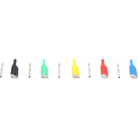 Fiche Banane Empilable De 4mm, 5 Pièces, Connecteur Isolé De Sécurité, 1000v Maximum 25a