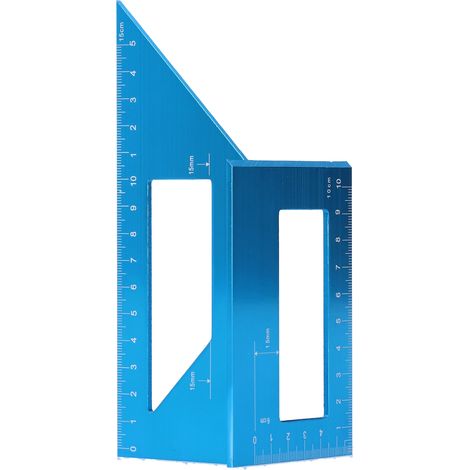 Jauge D'Angle En T 45 °/90 °, Règle Droite, Outil De Mesure Du Degré D'Onglet 3d Pour Le Travail Du Bois (bleu)