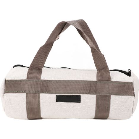 Sac Fourre-tout À Outils En Toile Robuste Pour Électricien, Matériel De Jardin, Transport Portatif De Grande Capacité, Stockage Rond L 19 Pouces