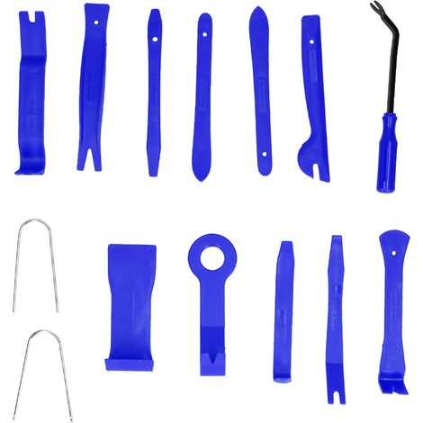 Kit De Réparation De Levier De Garniture D'Outil De Retrait Automatique De 14 Pièces Pour L'Instrument Audio De Panneau De Porte De Voiture Deskblue