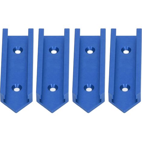 Connecteur De Voie En T En Alliage D'Aluminium, Longueur 100mm, Largeur 30mm, Universel Pour Le Travail Du Bois, Bleu, 4 Pièces